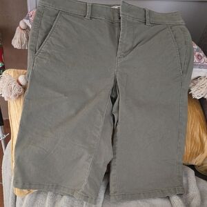 Olive Green Casual Shorts